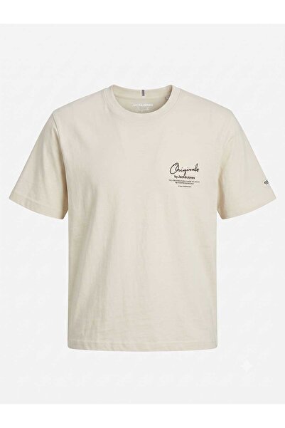 Jack & Jones تي شيرت JORRIVIERA SCRIPT SS برقبة دائرية