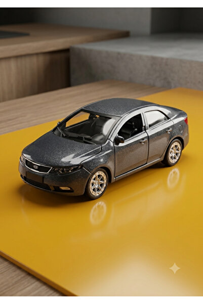 farddad Antrasit Gerçekçi Metal Oyuncak Araba Sedan Model Kia Cerato Tarzı Çe...