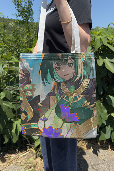 ZipZap Τσάντα Anime από καμβά διπλής όψης Nefer Genshin Impact V3