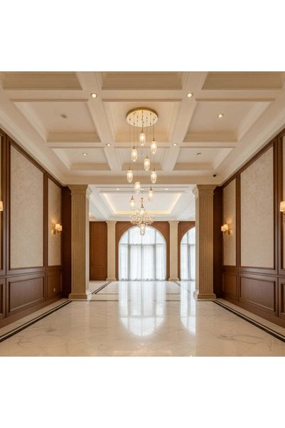 OEM Candelabru Cristal AROHA LED cu Telecomanda, Suspendat, 12 Surse, 36W, Di...