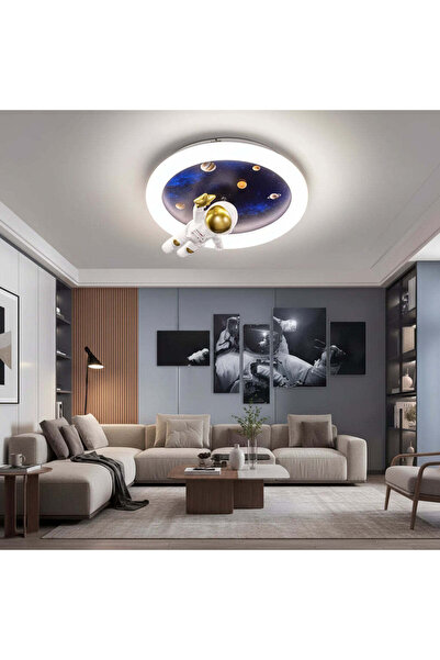 Alessandro DESIGN Πολυέλαιος LED ASTRONAUT με τηλεχειριστήριο, 51W, Ψυχρό/Ζεσ...