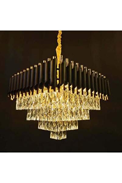 OEM Кристален полилей VERSAILLES Eleganza 8x E14, 48 см, гланцово златист и ч...