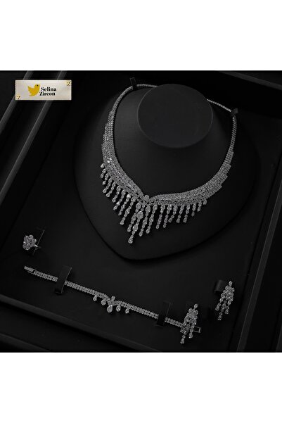 jewelrystore Diamond-Like Zircon Accessories Set with Packaging