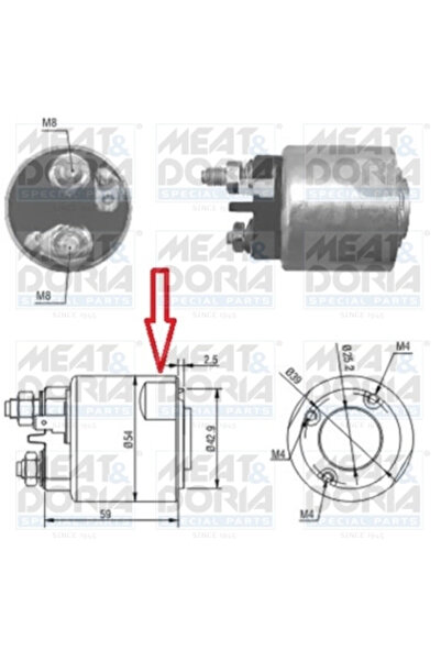 MEATDORIA Starter Electromotor 46086 Dacia Duster/Logan/Logan Pick-Up/Sandero...