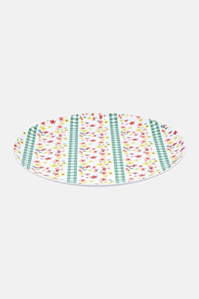 Muy Mucho Floral Pattern Melamine Plate, Multicolor