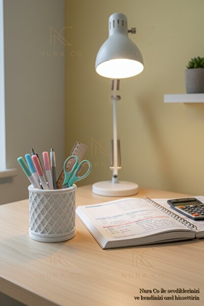 NURA CO Serrated Patterned Pen Holder Desk Top Organizer Makeup Brush Holder ...