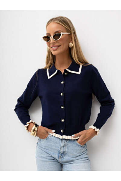 Italy Moda Pulover Dama Maneca lunga, Elegant, ITALY MODA, Bleumarin Eleganta...