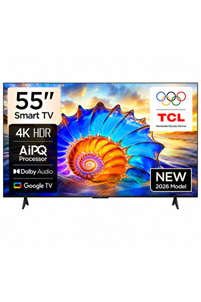 TCL 55 Inch P61L 4K HDR Smart Google TV (2026 Model) With AiPQ Processor, HVA...