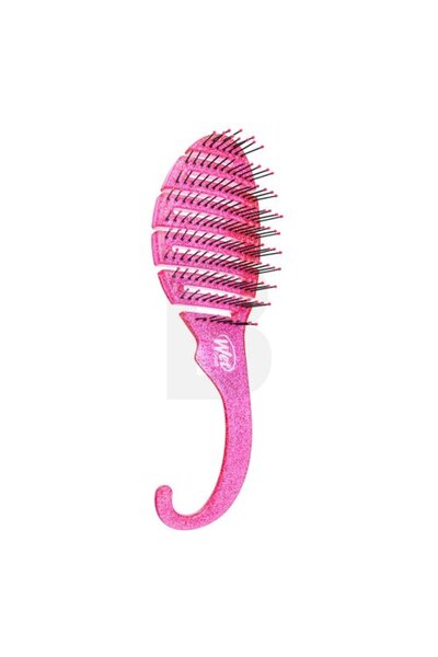 Wet Brush Perie de păr roz cu sclipici, pentru descurcarea părului la duș