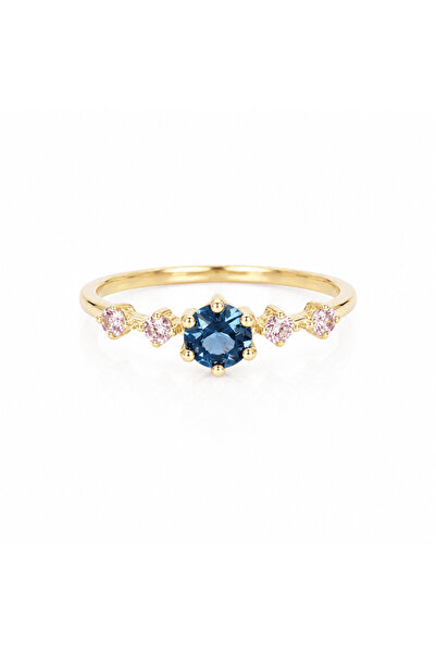 Auristore Inel aur 14K cu spinel 0.25 ct și safire naturale