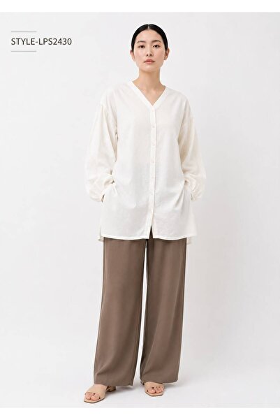 LINELLE Women's Relaxed Fit Linen Blend Co-Ord Set