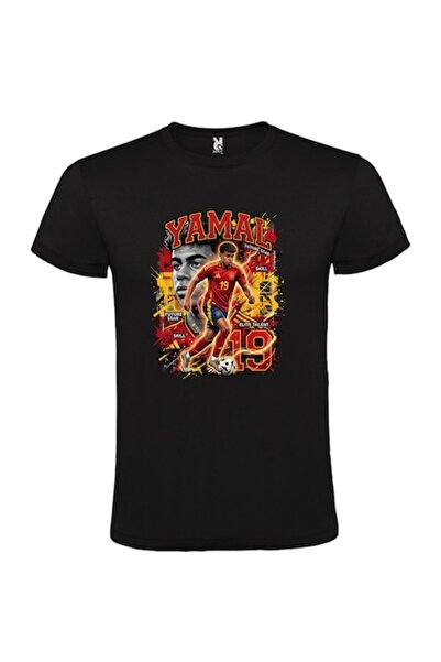 CRD PRINT Tricou unisex personalizat "YAMAL SPANIA", Negru