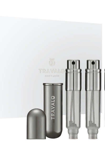 Travalo Atomizor de parfum clasic reîncărcabil 3 x 5 ml din titan