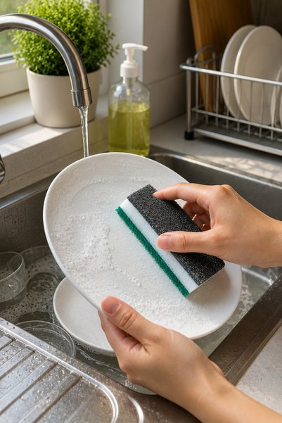 BEYZANA 1 Piece Dish Sponge for Kitchen |   Scrubbing Sponge