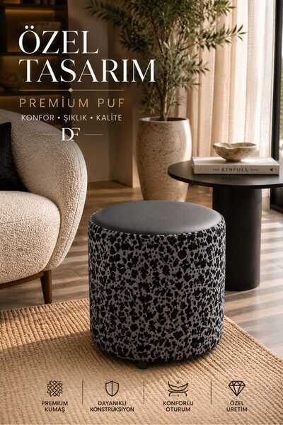 Doğa DF Premium Puf – Silindir Form, Modern Tasarım, Yumuşak Dokulu Kumaş, Ço...