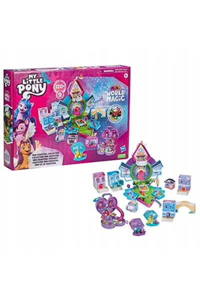 Hasbro Set creativ My Little Pony Mini Equestria, 9 figurine 2,5 cm, 120 acce...
