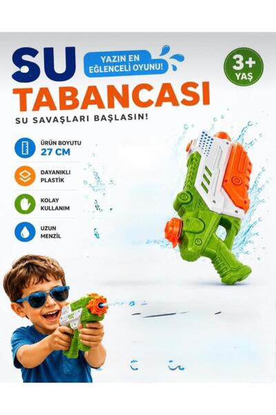 Tıfıl Toys 27 cm Pompalı Büyük Su Tabancası - 600 ml Su Kapasiteli Geniş Hazn...