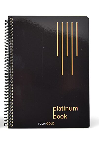Plango Platinium Gold 80 Yaprak Sert Kapak Kareli Defter - 16x22cm