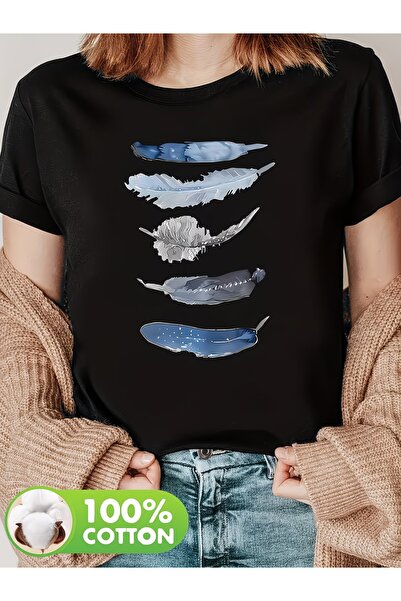 puolikuu Unisex Comfortable Fit Tshrit Printed Tshirt