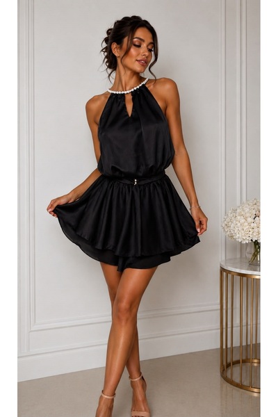 prettybrand salopeta de ocazie din satin