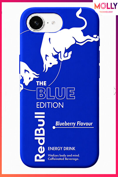 Molly iPhone 16E İçin Saks Mavisi The Blue Edition Desenli İçi Kadife Silikon...