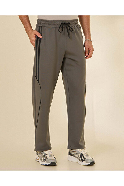 REDTAG Men Grey Cut And Sew Track Pants