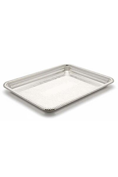 Dove Stainless Steel Rectangular Serving Tray Silver 60cm