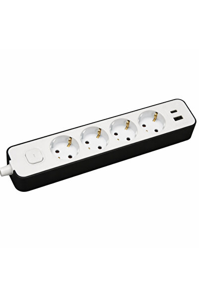 OEM Inox Kiss Πολύμπριζο 5 θέσεων 3*1,5mm²/1,5m με παιδική προστασία &amp; δι...