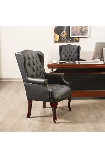 Midas Furniture كرسي زوار فورنيل باللون الأسود