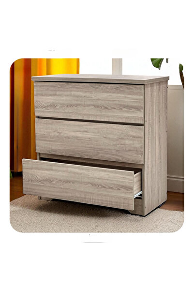 DEC39 Modern Wooden 3 Drawer Chest of Drawers Storage Cabinet