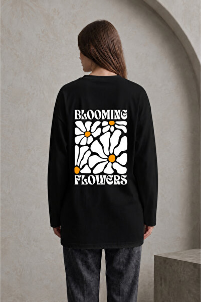 Grafftee Clothing Oversize Geniş Kesim Uzun Kollu %100 Pamuk Yazlık Baskılı T...