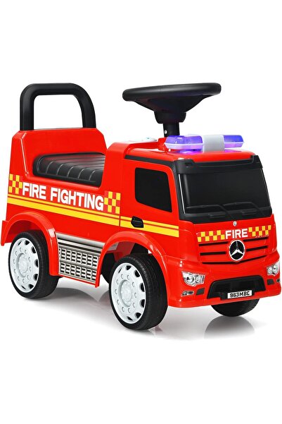 TOY LAND Kids Ride On Fire Truck Car for Toddlers with Steering Wheel, Music ...