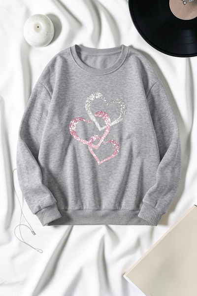 uyguntarz Unisex Printed Crew Neck Sweatshirt