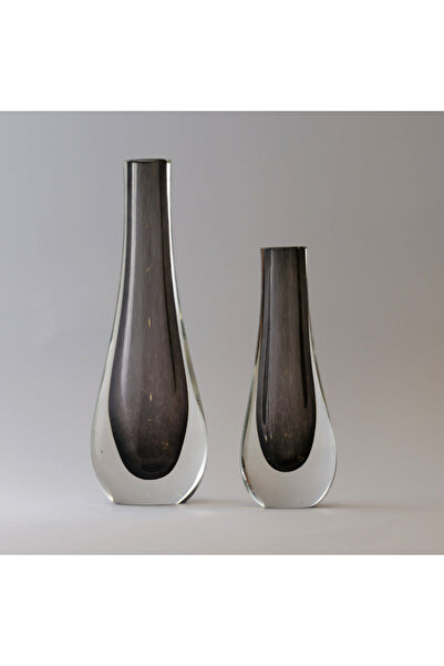 Generic Brand Mrlth-110-1115-7 Shiny Black Drop-Shaped Vase