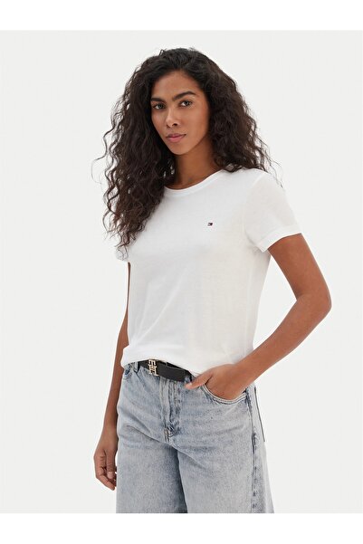 Tommy Hilfiger White T-Shirt (XM0XM1330YCD) Women's