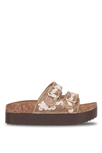 Guja 26Y216-5 Imported Thick Sole Stone-Decorated Women's Slippers