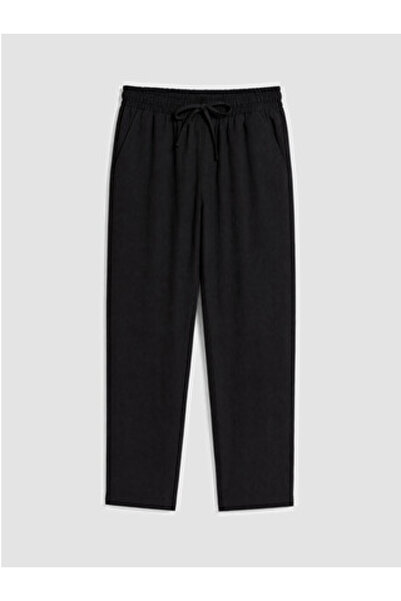 LC Waikiki Black Elastic Waist Women's Trousers