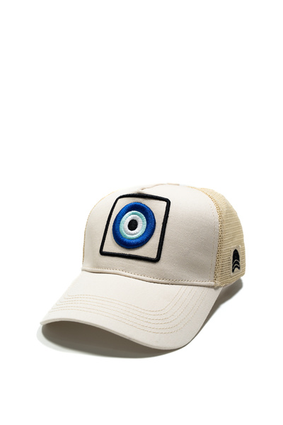 all hats قبعة سائق الشاحنة الشبكية بتفاصيل مطرزة من زخرفة نزار بونجو