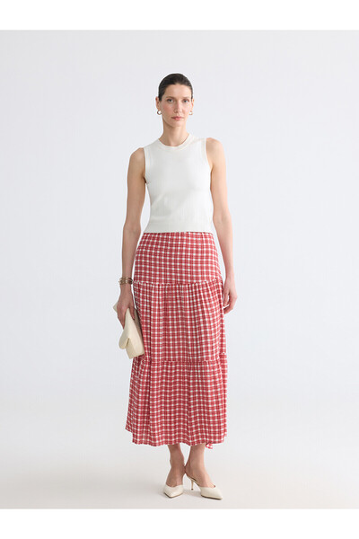 LC Waikiki تنورة منقوشة بخصر مطاطي من Peak New Season