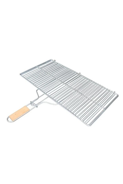 Generic Brand Large Size Barbecue Grill - 50X30 cm - with Wooden Handle