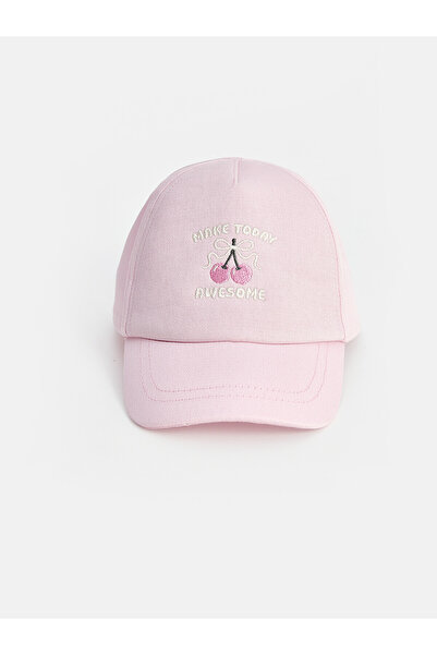 LC Waikiki Nevavm Cherry Embroidered Baby Girl Cap Hat with Difference in Color