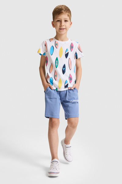 U.S. Polo Assn. شورت محبوك باللون النيلي للأولاد 50327054-VR028