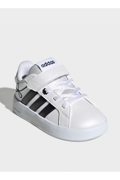 adidas Girls Grand Court 3.0 EL Hook & Loop Ankle Sneakers