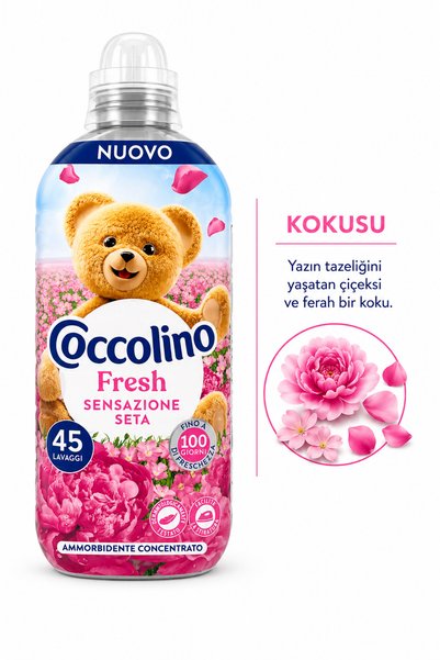 Coccolino Fresh Sensazione Seta İpeksi Ferahlık Kokulu Konsantre Yumuşatıcı 952 ml 45 Yıkama