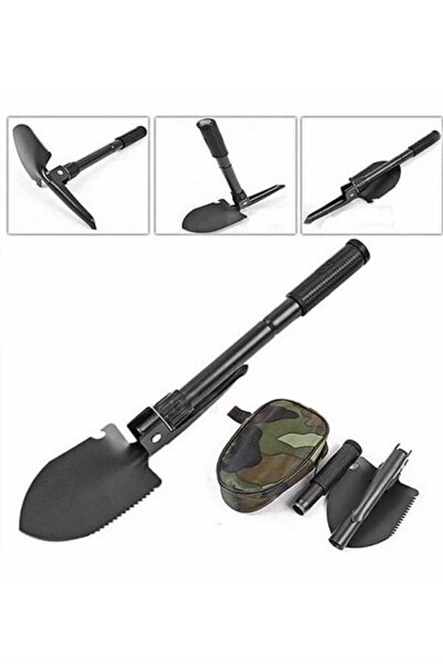teknodayım Mini Digging Shovel Set with Compass Foldable Portable Bag