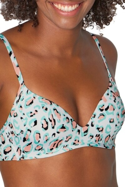 SLOGGI Sutien de costum de baie, Swim Wild Heart P01, imprimeu animal, 75D