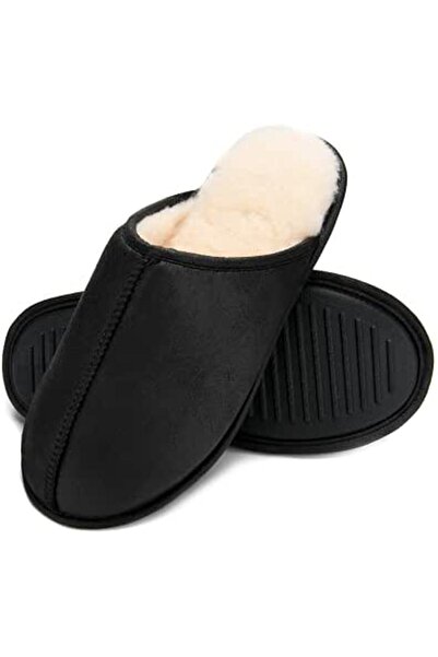 GENERAL LORDFON Mens-Memory-Foam-Slip-On-House-Slippers Closed Toe Scuff Indo...