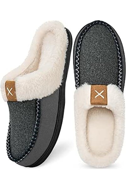 GENERAL Homitem Spm01 mens Slipper | Wool-Like Plush Fleece Lined Comfy Warm ...