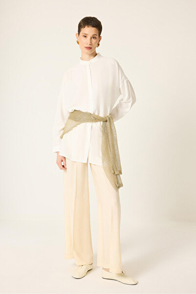 Touché Privé Stand-Up Collar Maxi Shirt