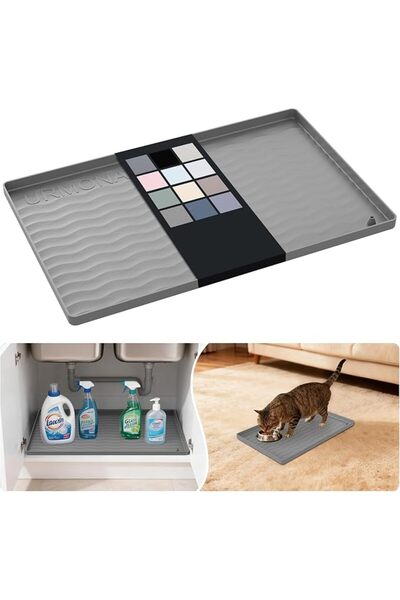 GENERAL URMONA Waterproof Silicone Under Sink Mat Shelf Liner for Kitchen and...